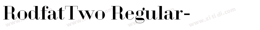 RodfatTwo Regular字体转换